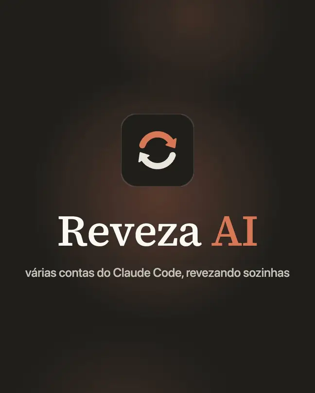 Capa do vídeo do Reveza AI: várias contas do Claude Code, revezando sozinhas